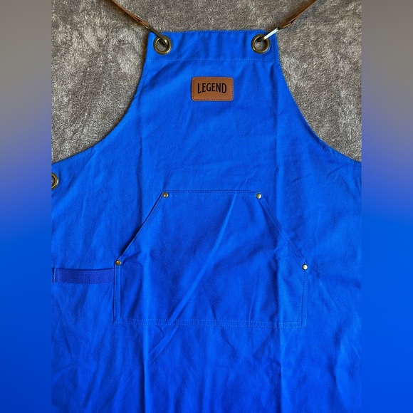 Legend Lifestyle Blue Apron Thick denim material leather straps Box included NEW - Picture 3 of 5